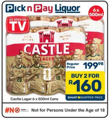 Castle Lager 6 x 500ml Cans