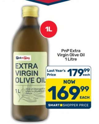 PnP Extra Virgin Olive Oil 1 Litre