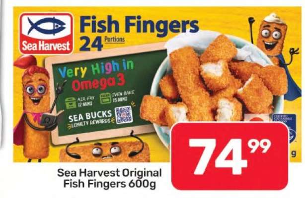 Sea Harvest Original Fish Fingers 600g