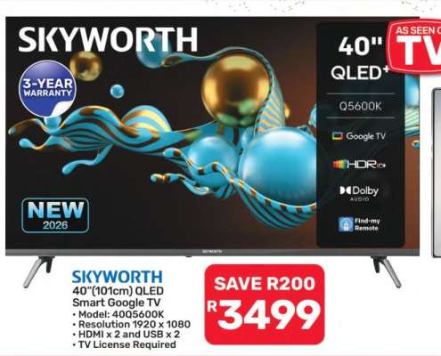 SKYWORTH 40'' QLED Smart Google TV