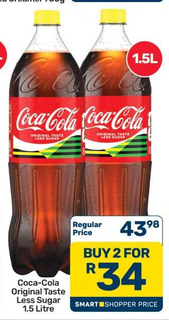 Coca Cola Original Taste Less Sugar 1.5 Litre