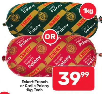 ESKORT French or Garlic Polony