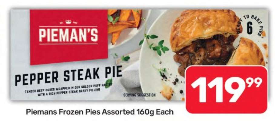 Pieman's Pepper Steak Pie