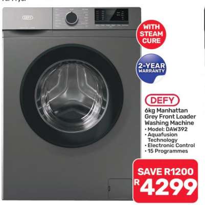 DEFY 6kg Manhattan Grey Front Loader Washing Machine