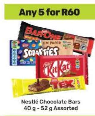 NESTLE CHOCOLATE BARS