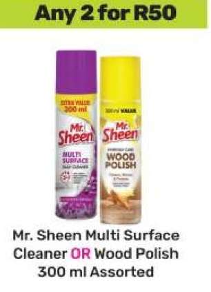 Mr. Sheen Multi Surface Cleaner OR Wood Polish