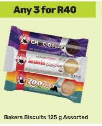 Bakers Biscuits 125 g Assorted