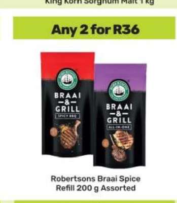 Robertsons Braai Spice Refill 200 g Assorted