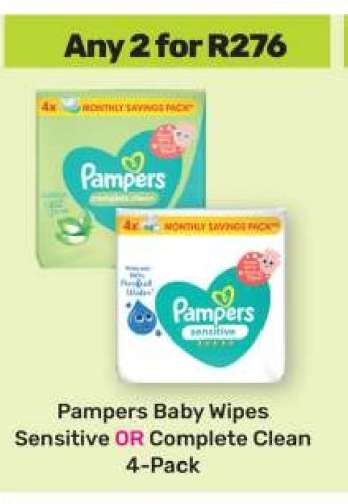 Pampers Baby Wipes Sensitive OR Complete Clean 4-Pack