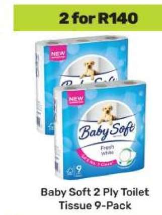 Baby Soft 2 Ply Toilet Tissue 9-Pack