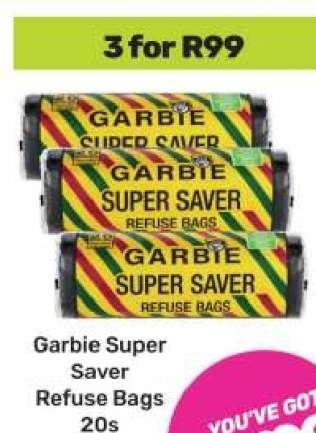 Garbie Super Saver Refuse Bags 20s