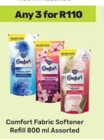 Comfort Fabric Softener Refill 800 ml Assorted