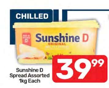 Sunshine D Spread Assorted 1kg Each