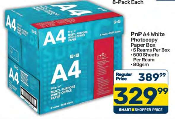 PnP A4 White Photocopy Paper Box