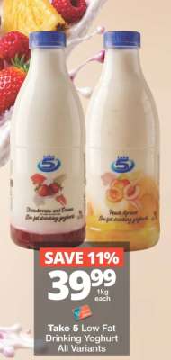TAKE 5 LOW FAT DRINKING YOGHURT