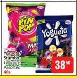 Yogueta/Stumbo Lollipops Assorted 48s