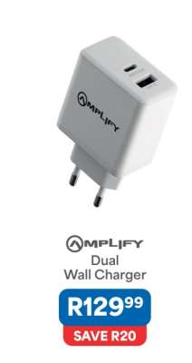 AMPLIFY Dual Wall Charger