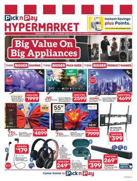Pick n Pay Hypermarket - Hypermarket Appliance Specials