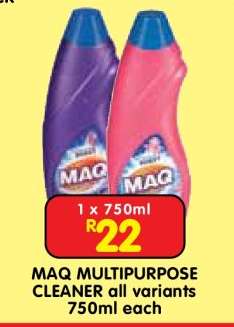 MAQ MULTIPURPOSE CLEANER all variants 750ml each