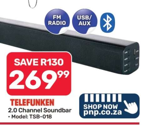 TELEFUNKEN 2.0 Channel Soundbar