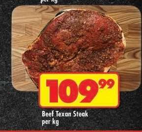 BEEF TEXAN STEAK