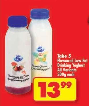 Take 5 Flavoured Low Fat Drinking Yoghurt