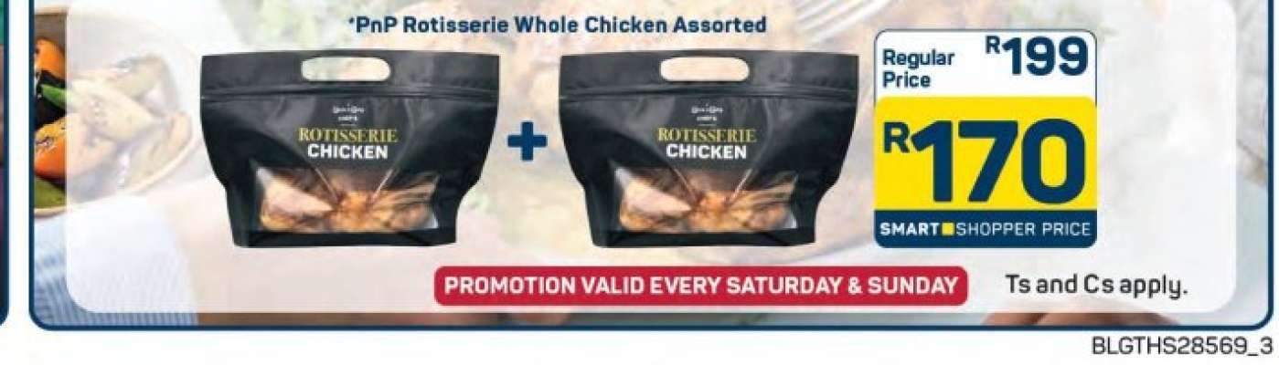 PnP Rotisserie Whole Chicken Assorted