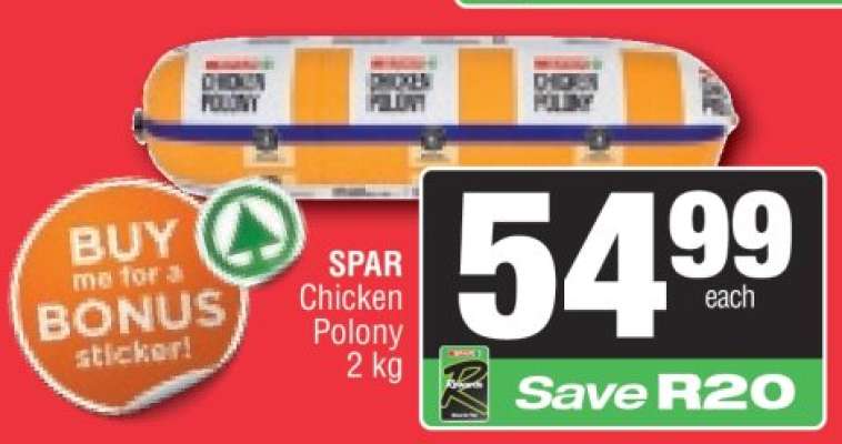 SPAR Chicken Polony 2 kg