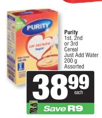 Purity 1st, 2nd or 3rd Cereal
