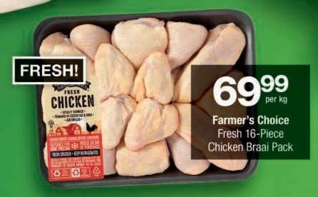 Farmer's Choice Fresh 16-Piece Chicken Braai Pack