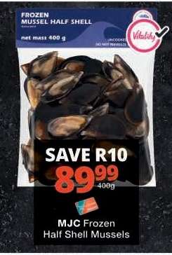MJC Frozen Half Shell Mussels