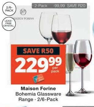 Maison Forine Bohemia Glassware Range