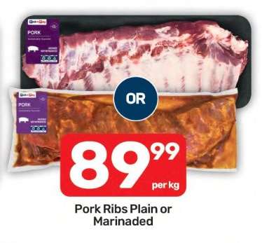 Pork Ribs Plain or Marinaded