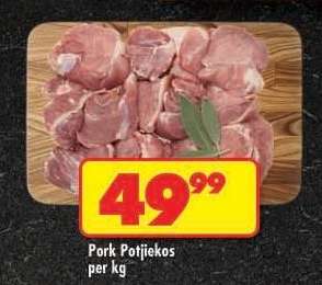PORK POTJIEKOS per kg