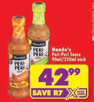 Nando's Peri-Peri Sauce 90ml/250ml each