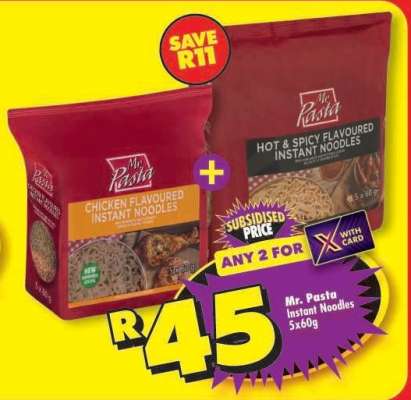 Mr. Pasta Instant Noodles 5x60g