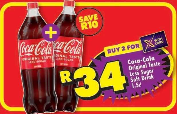 Coca-Cola Original Taste Less Sugar Soft Drink, 1.5L