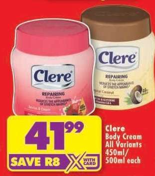 CLERE Body Cream (All variants)