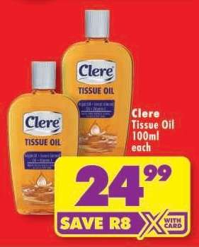 Clere Tissue Oil 100ml each