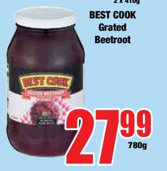 BEST COOK Grated Beetroot