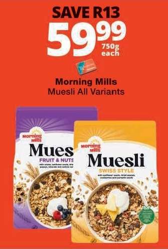 Morning Mills Muesli All Variants