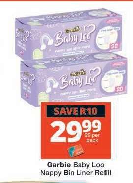 Garbie Baby Loo Nappy Bin Liner Refill