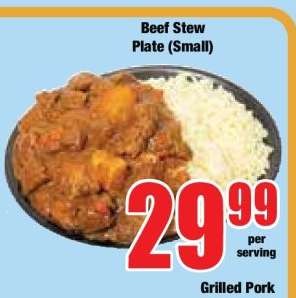 Beef Stew Plate (Small)