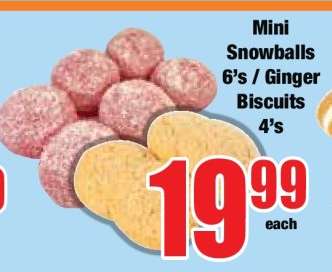 Mini Snowballs 6's / Ginger Biscuits 4's