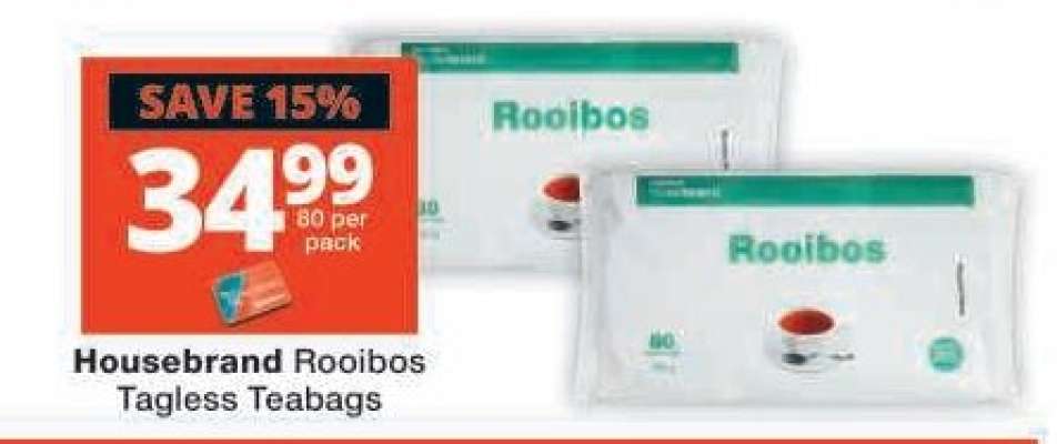 Housebrand Rooibos Tagless Teabags