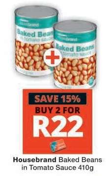 Housebrand Baked Beans in Tomato Sauce 410g