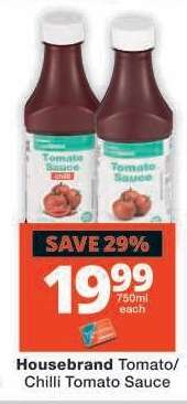 Housebrand Tomato/Chilli Tomato Sauce