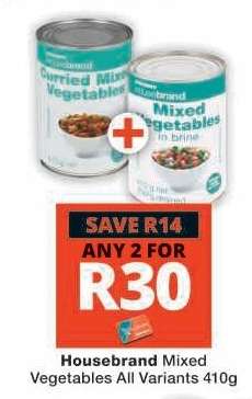 Housebrand Mixed Vegetables All Variants 410g