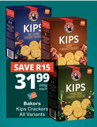 Bakers Kips Crackers All Variants