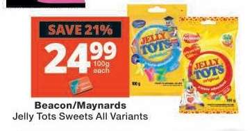 Beacon Maynards Jelly Tots Sweets All Variants